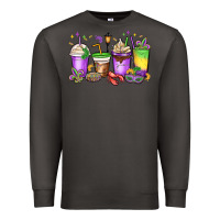Smoke mardi gras coffee cups Premium Sweatshirt - MaliasSmallBusiness