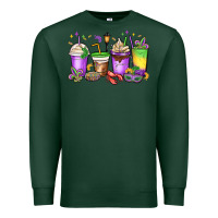 Sports Green mardi gras coffee cups Premium Sweatshirt - MaliasSmallBusiness