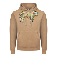 Vintage Coffee Charolais bull with christmas lights Vintage Hoodie - RanaPortraitStore