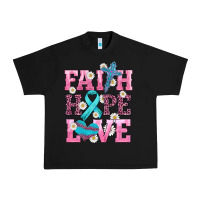 Black faith hope love  cross and ribbon Urban Heavy Tee - HRA Design Shop