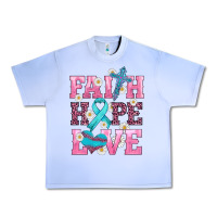 Grape Ice faith hope love  cross and ribbon Urban Heavy Tee - HRA Design Shop