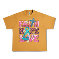Peanut Butter faith hope love  cross and ribbon Urban Heavy Tee - HRA Design Shop
