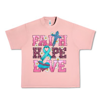 Salmon faith hope love  cross and ribbon Urban Heavy Tee - HRA Design Shop