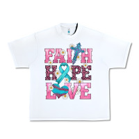 White faith hope love  cross and ribbon Urban Heavy Tee - HRA Design Shop