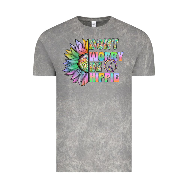Don't Worry Be Hippie Vintage Tee by CowhideDigitalArt | Teevron