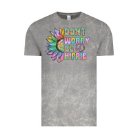 Cloud Rock Don't Worry Be Hippie Vintage Tee - CowhideDigitalArt