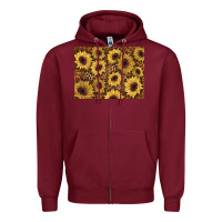 Burgundy sunflower leopard background 3200x2400 Zipper Hoodie - AdoDesignShop