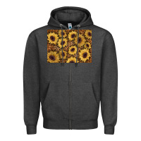 Charcoal Heather sunflower leopard background 3200x2400 Zipper Hoodie - AdoDesignShop
