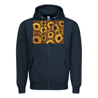 Navy sunflower leopard background 3200x2400 Zipper Hoodie - AdoDesignShop
