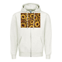 Oatmeal Heather sunflower leopard background 3200x2400 Zipper Hoodie - AdoDesignShop