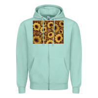 Seafoam sunflower leopard background 3200x2400 Zipper Hoodie - AdoDesignShop