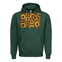 Sports Green sunflower leopard background 3200x2400 Zipper Hoodie - AdoDesignShop