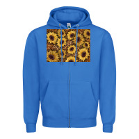 True Royal sunflower leopard background 3200x2400 Zipper Hoodie - AdoDesignShop