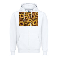 White sunflower leopard background 3200x2400 Zipper Hoodie - AdoDesignShop