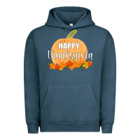 Pigment Midnight Navy Happy Thanksgiving Urban Hoodie - Bettercallsaul