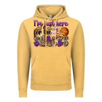 Vintage Mustard i'm just here for the snacks basketball Vintage Hoodie - Zillion Design Studio