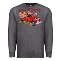Charcoal Heather flower market Premium Sweatshirt - MaliasSmallBusiness