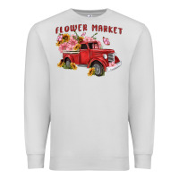 Dove Grey flower market Premium Sweatshirt - MaliasSmallBusiness