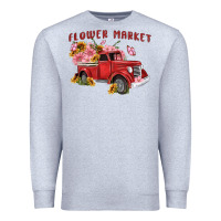 Heather Grey flower market Premium Sweatshirt - MaliasSmallBusiness