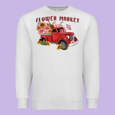 Flower Market Premium Sweatshirt Designed By Maliassmallbusiness