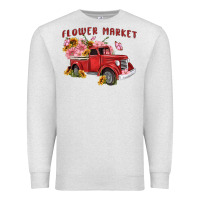 Oatmeal Heather flower market Premium Sweatshirt - MaliasSmallBusiness