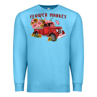 Ocean Blue flower market Premium Sweatshirt - MaliasSmallBusiness