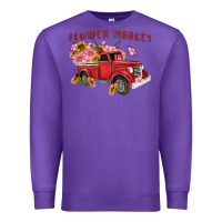 Purple flower market Premium Sweatshirt - MaliasSmallBusiness