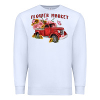 White flower market Premium Sweatshirt - MaliasSmallBusiness