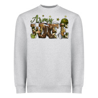 Heather Grey army wife Heavyweight Sweatshirt - Zillion Design Studio