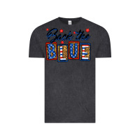 Vintage Black Back the blue Vintage Tee - Neo Western