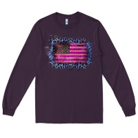 Plum Old Leopard American Flag Long Sleeve Tee - Bettercallsaul