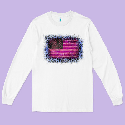 Old Leopard American Flag Long Sleeve Tee Designed By Bettercallsaul