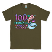 Army Green 100 mermazing days of school Classic Tee - Artiststas