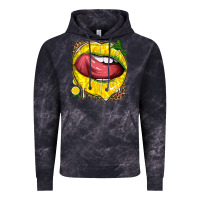 Cloud Black lemon lips with leopard Vintage Hoodie - texasbilliewilder