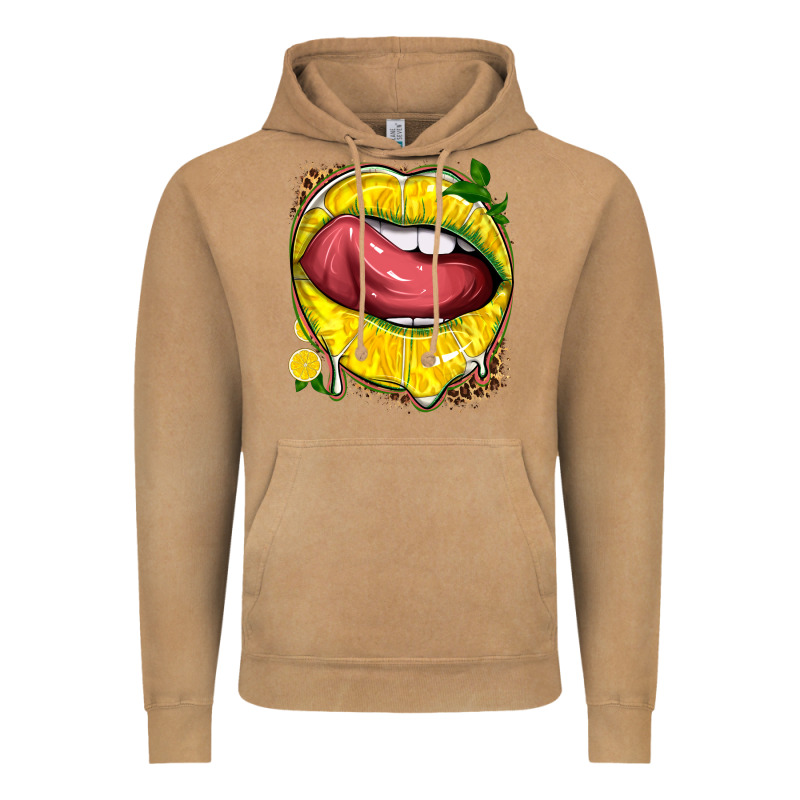 Lemon Lips With Leopard Vintage Hoodie by texasbilliewilder | Teevron