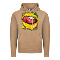 Vintage Coffee lemon lips with leopard Vintage Hoodie - texasbilliewilder