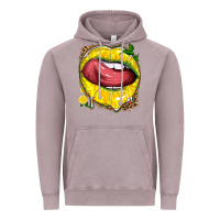 Vintage Zinc lemon lips with leopard Vintage Hoodie - texasbilliewilder