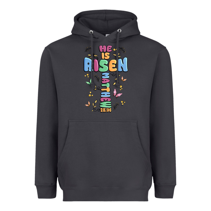 He Is Risen Cross Heavyweight Hoodie by MaliasSmallBusiness | Teevron