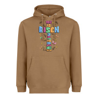Toasted Coconut he is risen cross Heavyweight Hoodie - MaliasSmallBusiness