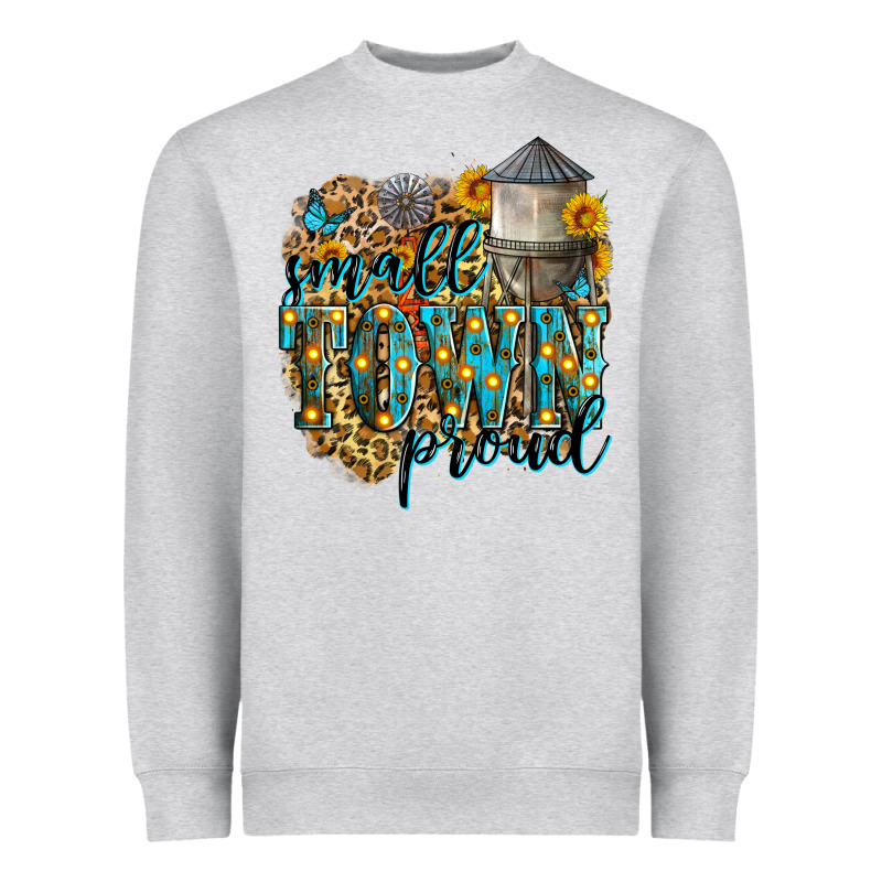 Small Town Proud Heavyweight Sweatshirt by Zillion Design Studio | Teevron