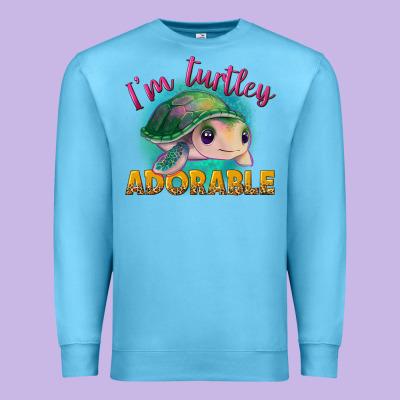 I'm Turtley Adorable Premium Sweatshirt Designed By Nancycooperartshop