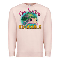 Pale Pink i'm turtley adorable Premium Sweatshirt - NancyCooperArtShop