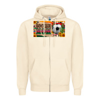 Soccer Mom With Ball And Sunflower Cactus Serape Licanse Plate Zipper Hoodie | Teevron