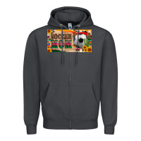 Smoke soccer mom with ball and sunflower cactus serape licanse plate Zipper Hoodie - Artiststas