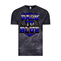 Cloud Black Back the blue Vintage Tee - Neo Western