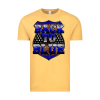 Vintage Mustard Back the blue Vintage Tee - Neo Western