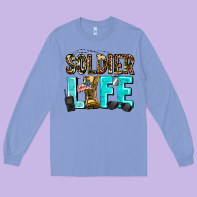 Soldier  Life Long Sleeve Tee Designed By Adodesignshop