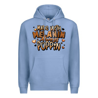 Colony Blue made with melanin always poppin' Premium Hoodie - LillyAllenDesigns