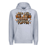 Heather Grey made with melanin always poppin' Premium Hoodie - LillyAllenDesigns