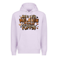 Lilac made with melanin always poppin' Premium Hoodie - LillyAllenDesigns